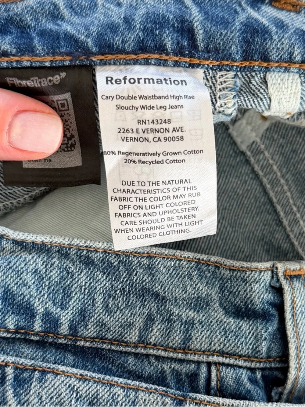 Reformation Cary Double Waistband High Rise
Slouchy Wide Leg Jeans  26 - Picture 5 of 9